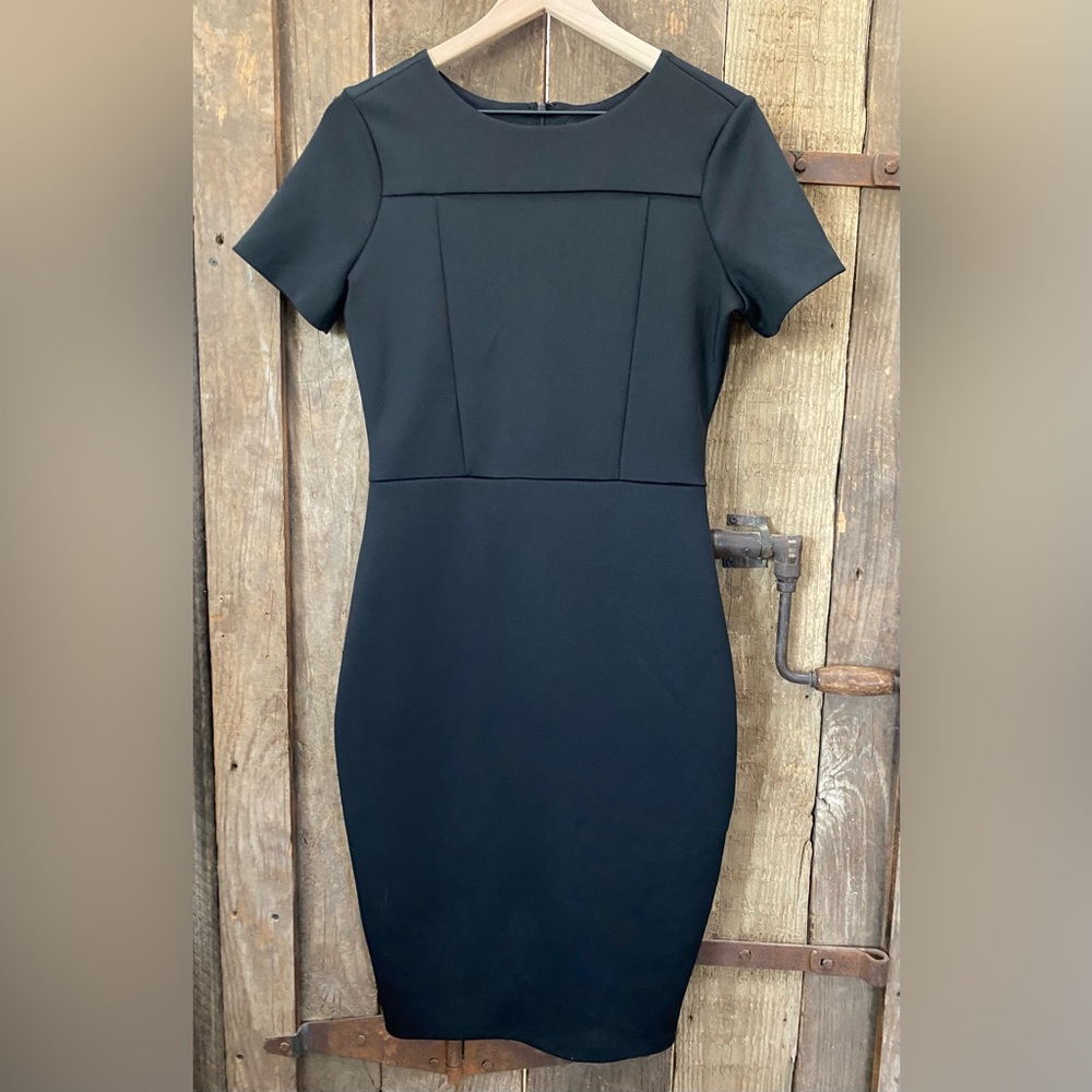 Alexia Armor Scuba Midi Sheath Dress Black